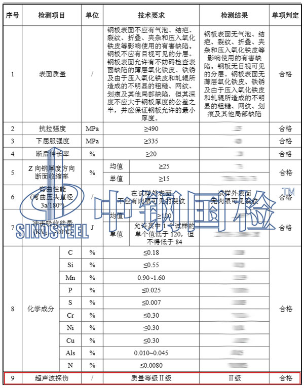 金屬結(jié)構(gòu)探傷檢測項目結(jié)果