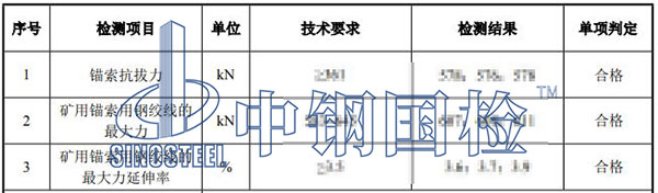 錨索拉拔檢測項目結果