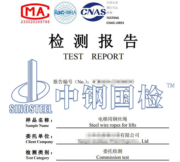 鋼絲繩檢測報(bào)告