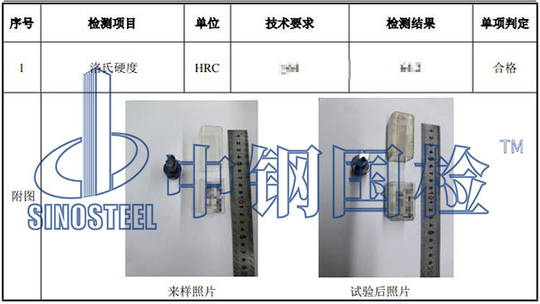 鉆頭檢測項目結果